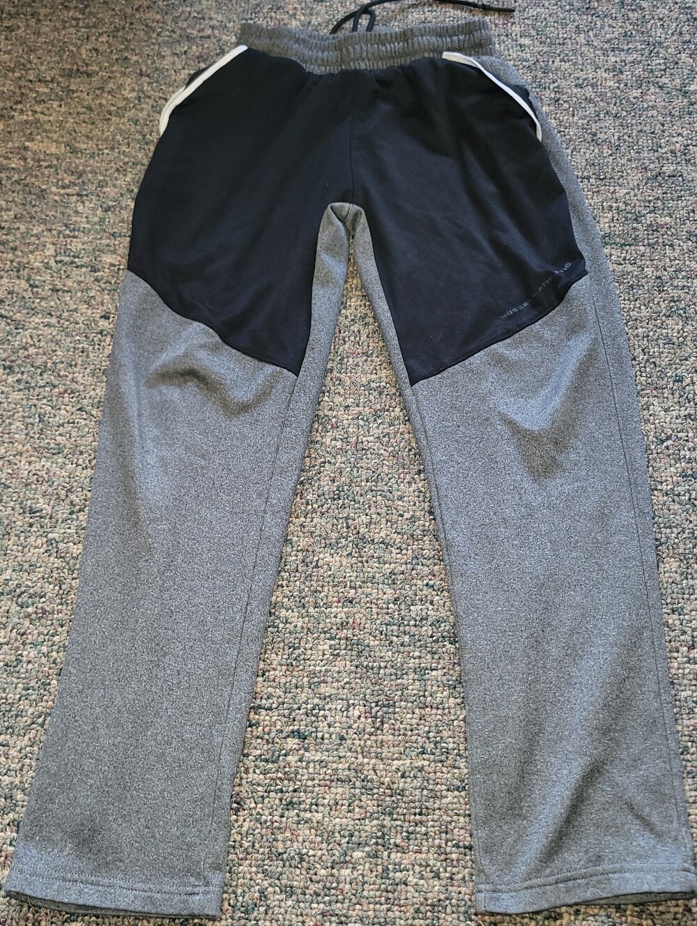 Mens Two-Tone Gray & Black Athletic Pants